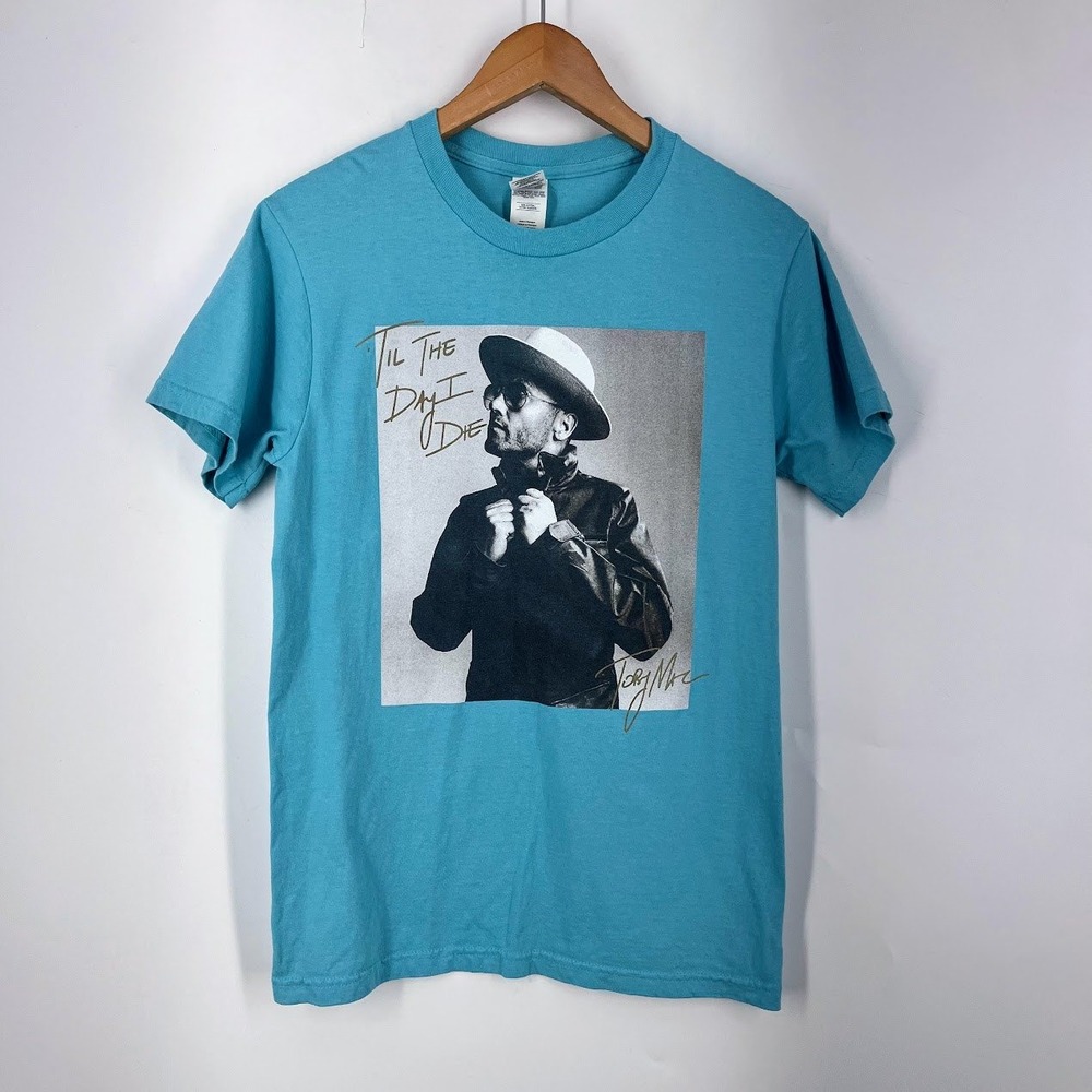 TobyMac Til The Day I‎ Die Graphic Tee Turquoise Blue Mens Small Gildan Hammer